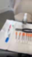 This shows the tray setup for botox treatments for our male clients