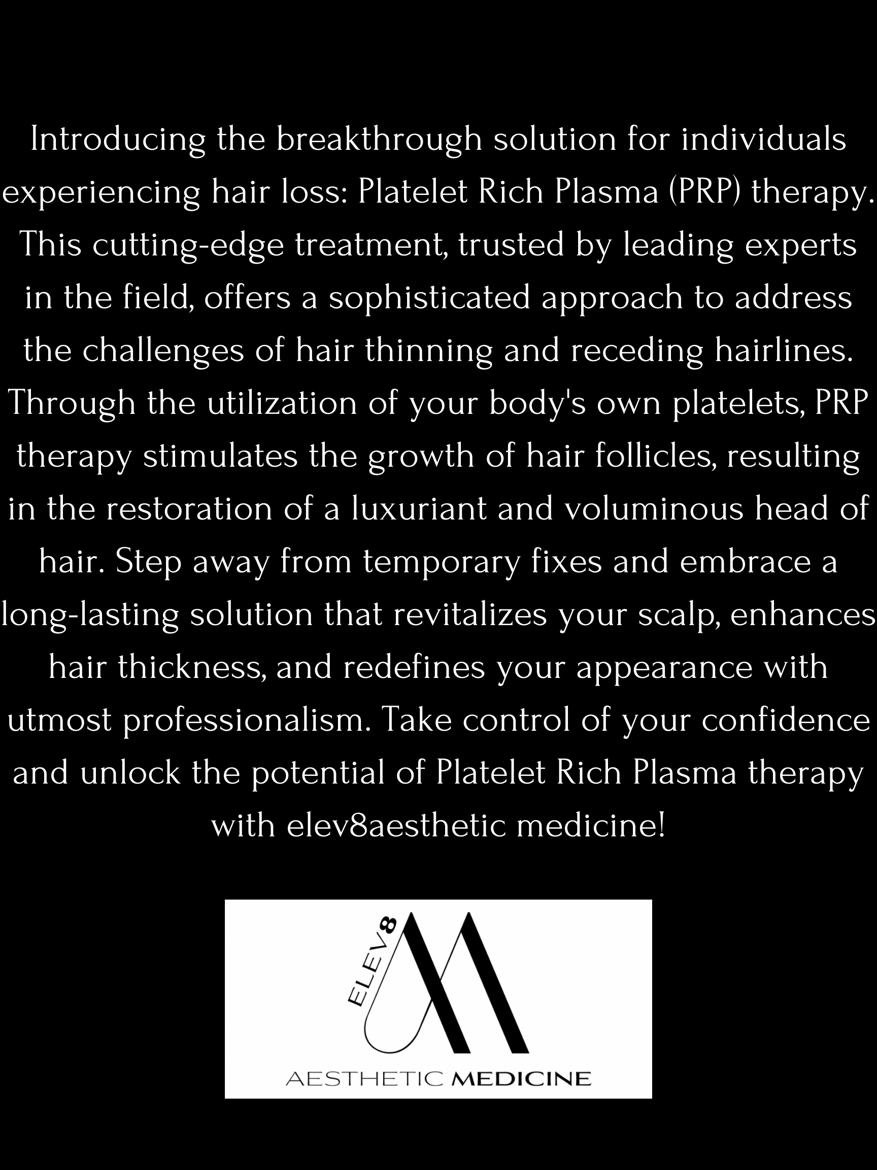 This image shows the before and after of a client who has undergone PRP hair treatments.